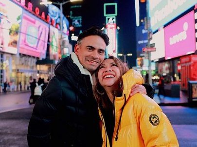 Bunga Citra Lestari with her late husband Ashraf Sinclair