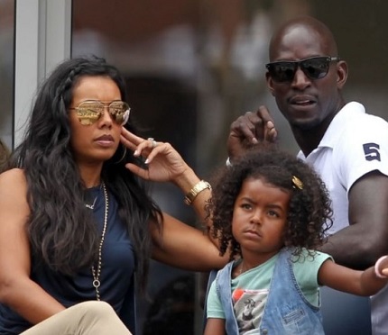 Brandi Padilla with ex husband Kevin Garnett and daughter Capri