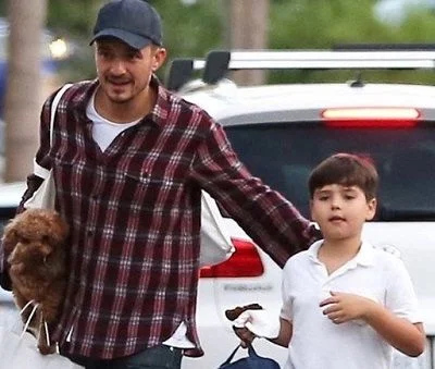 Orlando Bloom with his son, Flynn Christopher Bloom