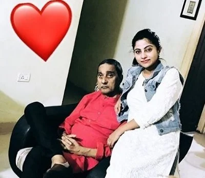 Jhilik Bhattacharya with her dad Mritinjay Bhattacharya