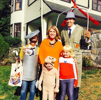 Kathleen Matthews with her husband Chris Matthews, son Michael Matthews, Thomas Matthews, and daughter Caroline Matthews