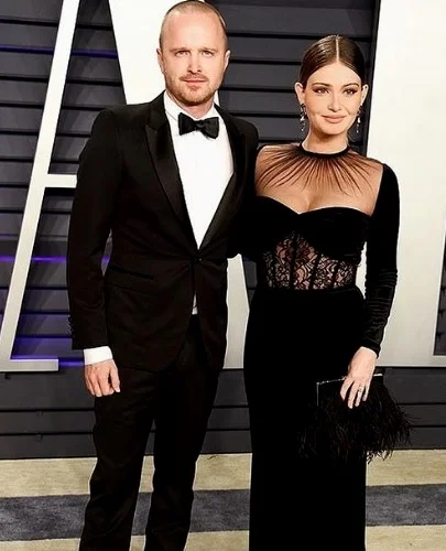 Aaron Paul with his wife, Lauren Parsekian