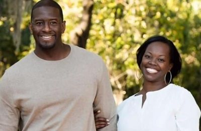 Andrew Gillum with his wife, R. Jai Gillum