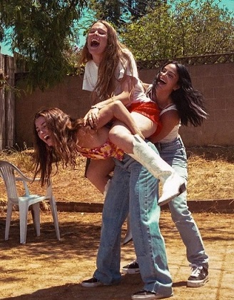 Rachel Matthews with her best friends