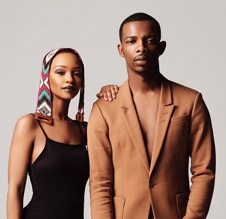Nandi Madida with her husband, Zakes Bantwini