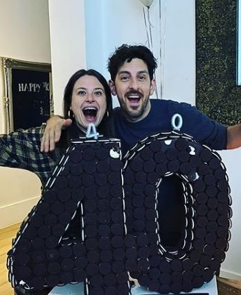 Katie Lowes with her husband, Adam Shapiro