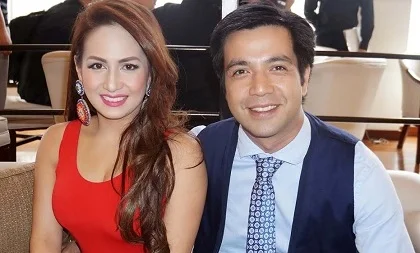 Regine Tolentino with her husband, Lander Vera Perez