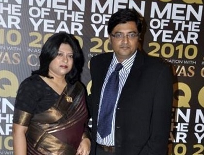 Arnab Goswami with his wife, Pipi Goswami