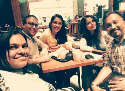 Trishna Mukherjee with her friends
