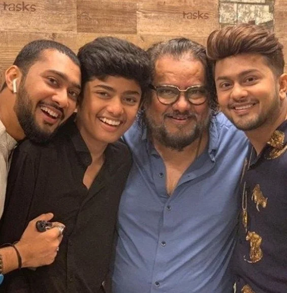 Zaid Darbar with his father Ismail Darbar and brother Awez Darbar