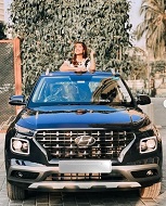 Nagma Mirajkar's car