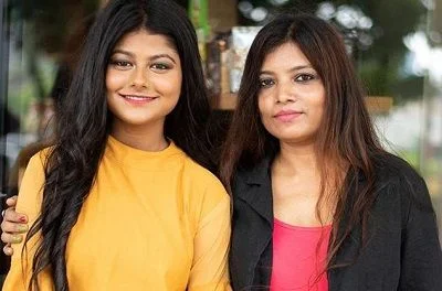 Pallavi Mukherjee with her mother Mary Geetasree