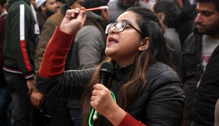 Safoora Zargar as an activist