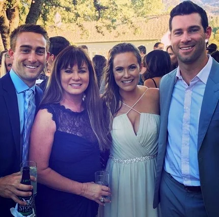 Shane Keough with his mother Jeana Keough, brother Colton Keough, and sister Kara Keough