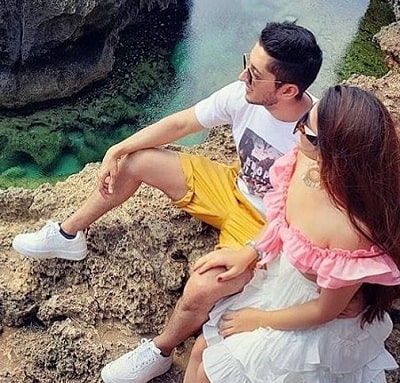 Aditi Budhathoki with her boyfriend Aymo