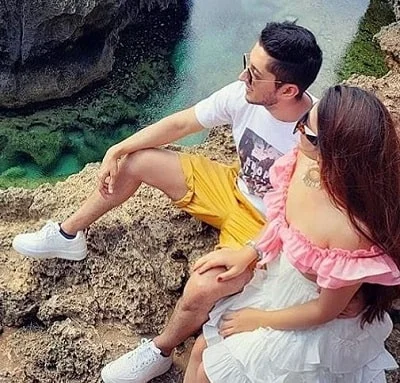 Aditi Budhathoki with her boyfriend Aymo