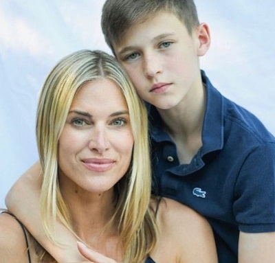 Kristen Taekman captured with her son Cassius Taekman