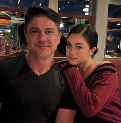 Mika Abdalla with her dad George Abdalla