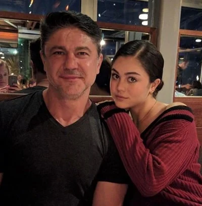 Mika Abdalla with her dad George Abdalla