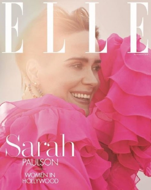 Sarah Paulson was featured in Elle Magazine