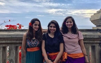 Gargi Sawant with her sister Ruta Sawant and her friend