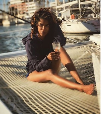 Jasmina Kuhnke spotted during her beach holidays