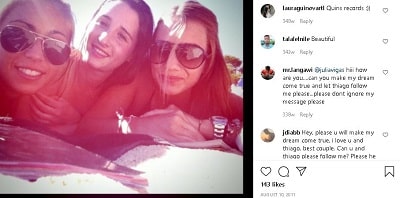 Júlia Vigas' debut Instagram picture