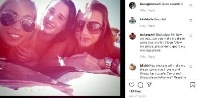 Júlia Vigas' debut Instagram picture
