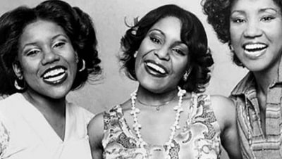 Pamela with her elder sisters Sheila and Wanda.