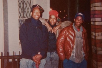 Yusuf Hawkins pictured along with his friends
