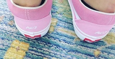 Allie Bertram wesrs Van Huesen shoes