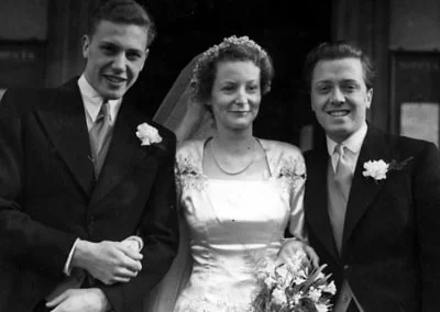 Jane Elizabeth Ebsworth Oriel decorated as a bride during her wedding ceremony
