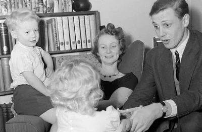 Jane Elizabeth Ebsworth Oriel pictured along with her son Robert Attenborough and daughter Susan Attenborough