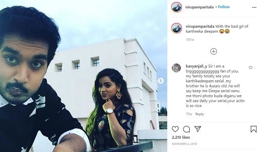 Nirupam Paritala first post over instagram