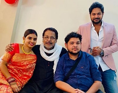 Bhumika Das with her father-in-law Mihir Kumar Das