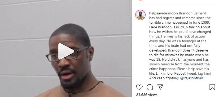 Brandon Bernard trying to put up the allegations against him