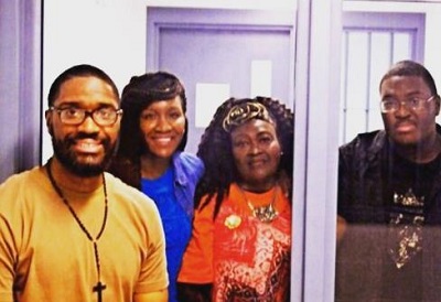 Brandon Bernard with his brother and sisters