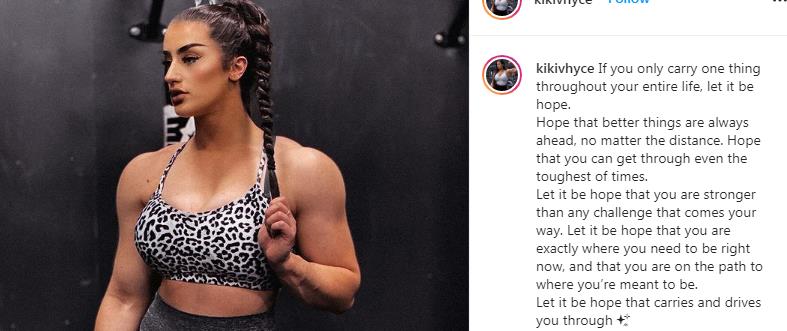 Kiki Vhyce motivating the other people through her social platforms
