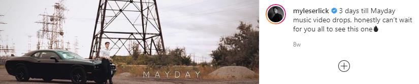 Myles Erlick in promotion for his song Mayday