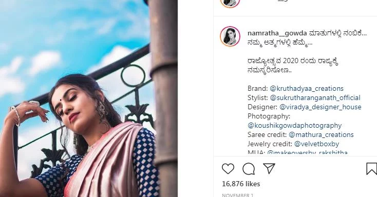Namratha Gowda Indian Model, Actress, and Social Media Star