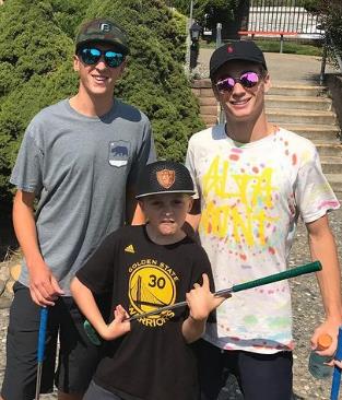 Ryder Fieri in a photosghoot with his brother's friends
