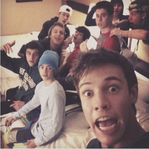 Carter Reynolds shared photo with his cousins and friends