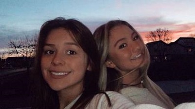 Maesi Caes with her sister Maddie Caes