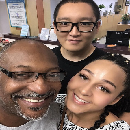 Megan Bowen shared a photo with her father