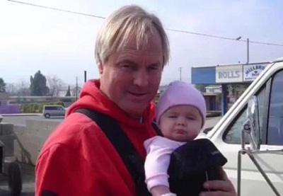Ruby Lightfoot with her father as a toddler