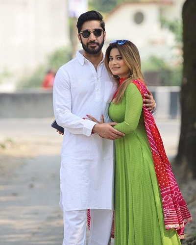 Teena Chhetri with her husband Deep Vij