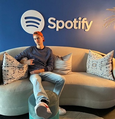 Ant Saunders at Spotify's office