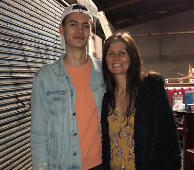 Ant Saunders with his mother