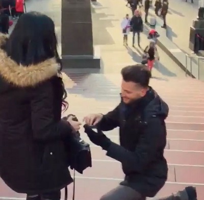 Blanca Garcia when her boyfriend proposed her
