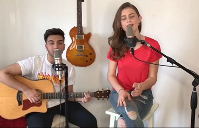 Brooke Butler while singing